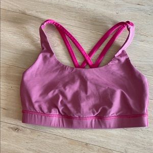 Pink Lululemon Energy sports bra